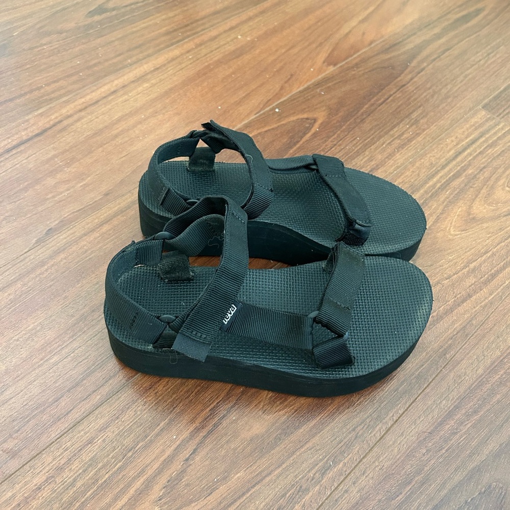 Teva Black Platform Sandals
